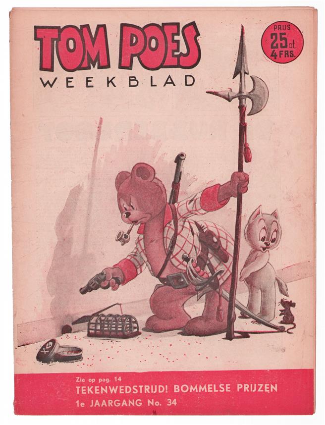 Tom Poes Weekblad ( originele oude uitgave ) nr 34