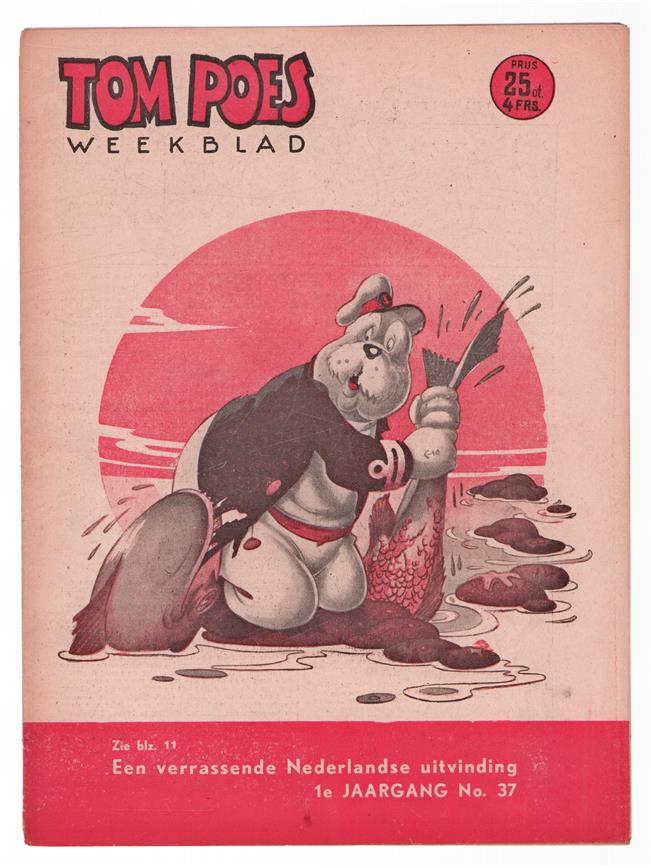 Tom Poes Weekblad ( originele oude uitgave ) nr 37