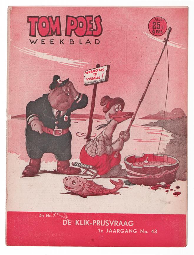 Tom Poes Weekblad ( originele oude uitgave ) nr 43