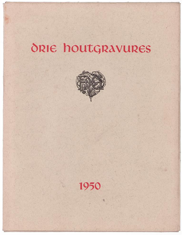 Drie Houtgravures "De Morgen - De Middag  - De Avond " Door Dirk van Gelder