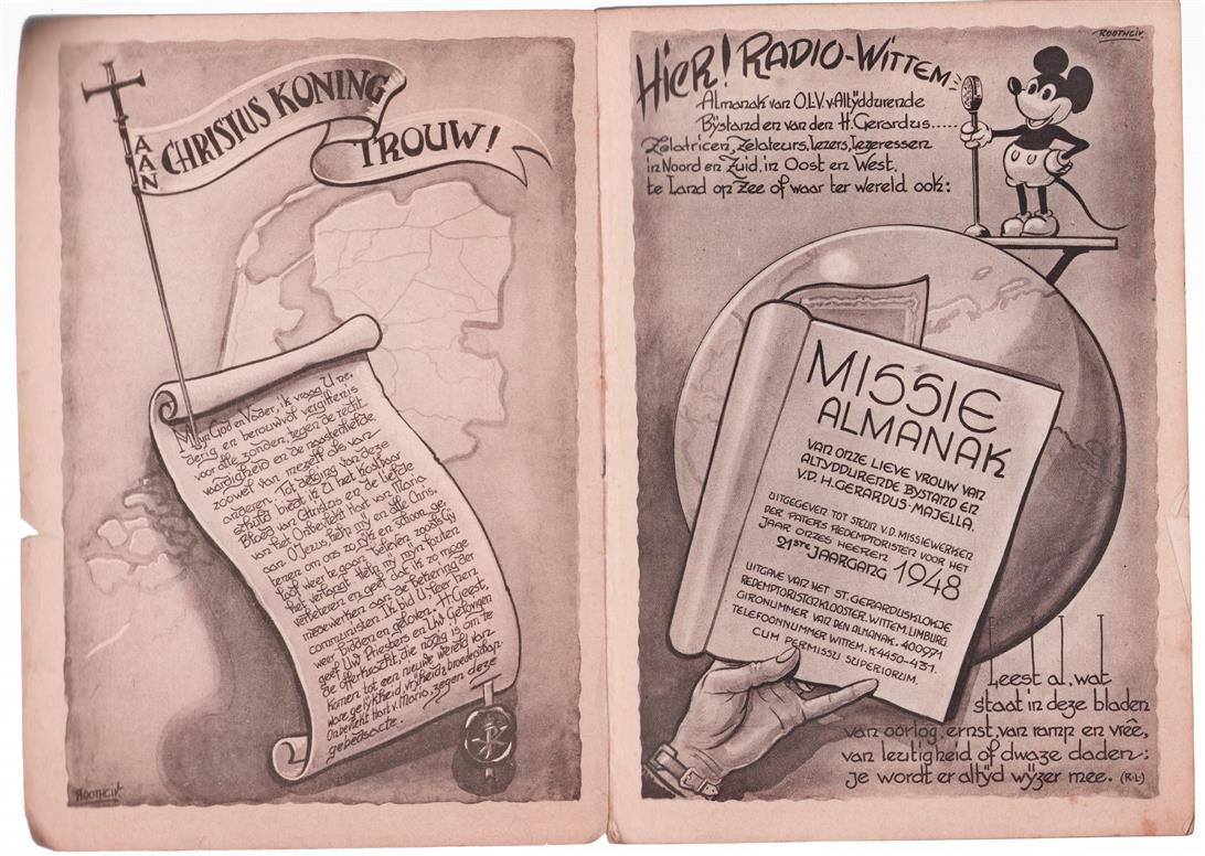 1948 Missiealmanak van O.L. Vrouw van Altijddurenden Bijstand en van den H. Gerardus.