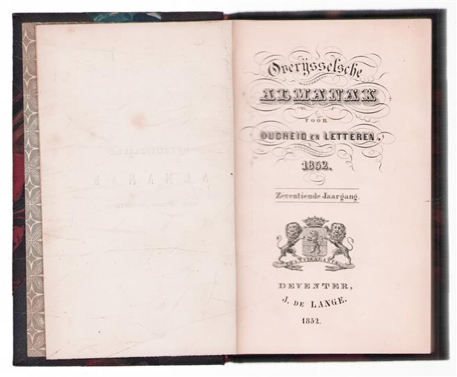 Overijsselsche almanak voor oudheid en letteren 1852
