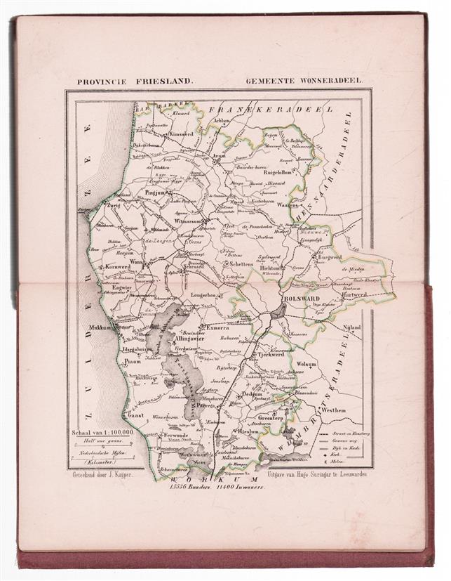 Gemeente-atlas van Friesland : naar officieele bronnen bewerkt
