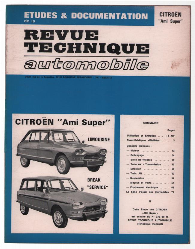 Citroën Ami Super : limousine, break, Service.