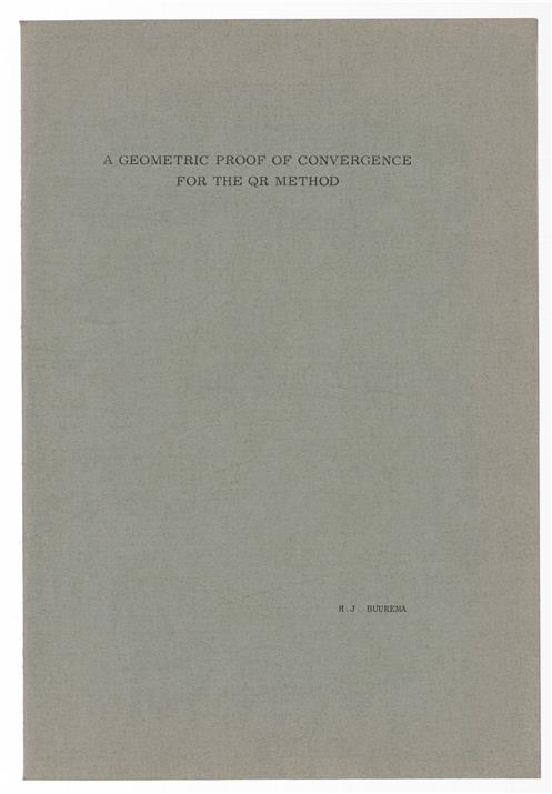 A geometric proof of convergence for the QR method.