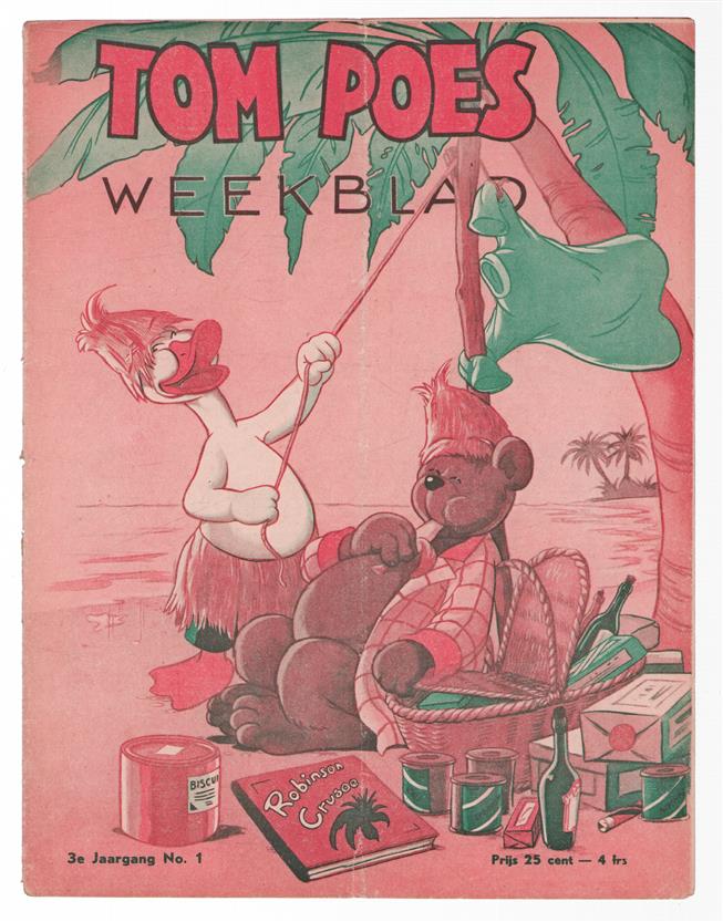 3e jaargang Tom Poes Weekblad ( originele oude uitgave ) nr 1