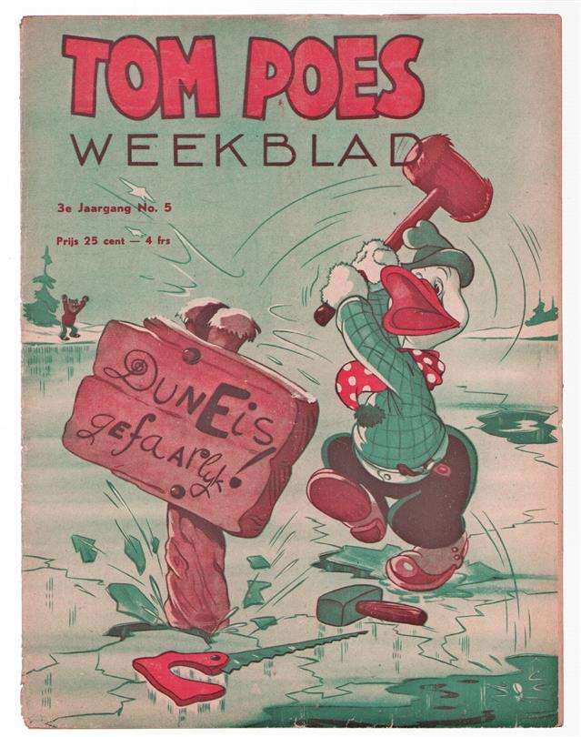 3e jaargang Tom Poes Weekblad ( originele oude uitgave ) nr 5