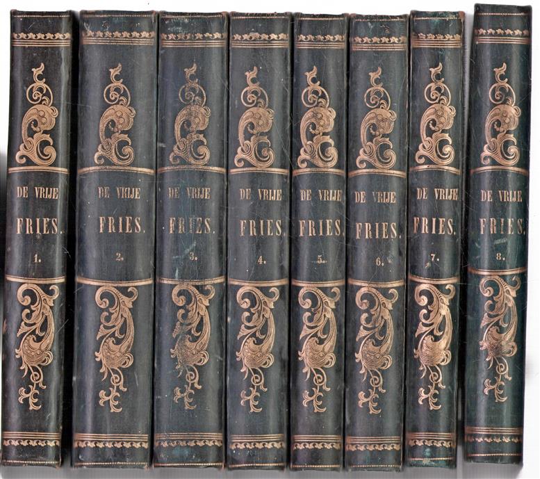 De vrije Fries : mengelingen 1839 tm 1859 ( 8 in leer gebonden jaargangen)