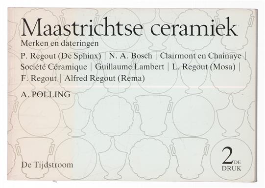 Maastrichtse ceramiek : merken en dateringen : P. Regout (De Sphinx), N.A. Bosch, Clairmont en Chainaye, Société Céramique, Guillaume Lambert, L. Regout (Mosa), F. Regout, Alfred Regout (Rema)