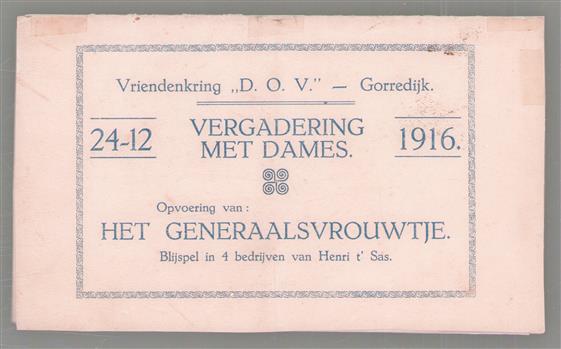 Vergadering met Dames 24 - 12 - 1916