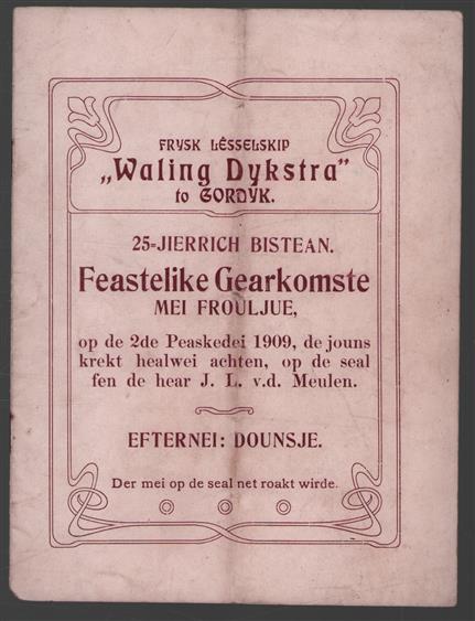 25 Jierrich bistean Feastelike Gearkomste Mei Frouljue