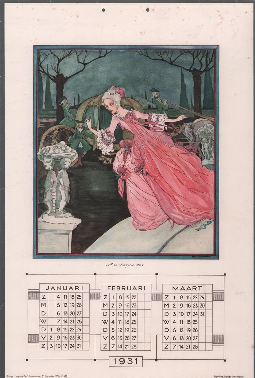 4 Kalender vellen ( zonder voor / achterkant)