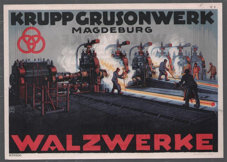 Klein formaat reclame Affiche / poster Krupp WALZWEK