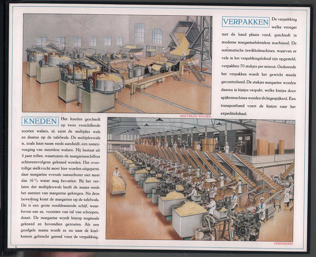 De Blue Band fabrieken Boek + voorbeeld doos met monsters enz.