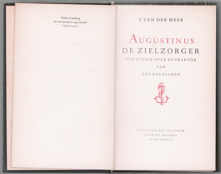 Augustinus de zielzorger, een studie over de praktijk van een kerkvader