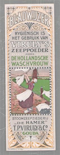Bladwijzer - boekenlegger "De Hamer"Stoomzeepziederij jugendstil