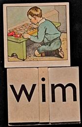 WIM Klassikale leesplank losse kaart met de letters