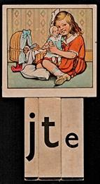 JET Klassikale leesplank losse kaart met de letters