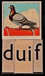 DUIF  Klassikale leesplank losse kaart met de letters