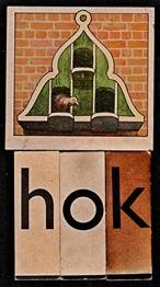 HOK  Klassikale leesplank losse kaart met de letters