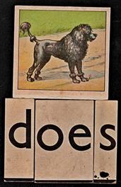 DOES  Klassikale leesplank losse kaart met de letters