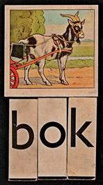 BOK  Klassikale leesplank losse kaart met de letters