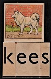 KEES  Klassikale leesplank losse kaart met de letters