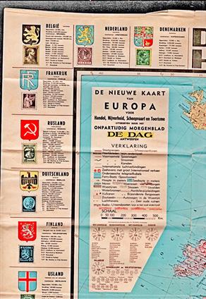 De nieuwe kaart van Europa voor handel, nijverheid, scheepvaart.