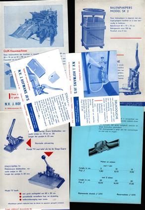 Grafische industrie : Omslag met kleine foders etc ter promotie van / reclame in