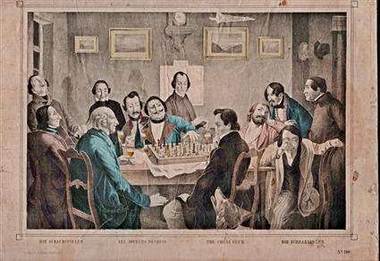 Prent De Schaakspeler