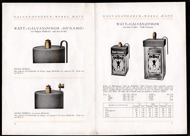 Galvanophoren - Werke "Watt "