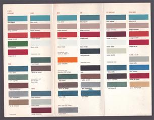 Citroen Kleurenschema 1975