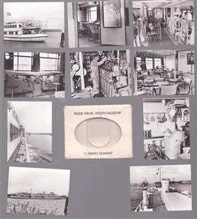Mapje met 10 foto s van : Rode Kruis Hospitaalschip - J. Henry Dunant