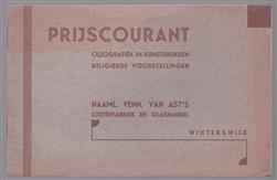 Prijscourant Oleografien en kunstdrukken - Religieuse voorstellingen