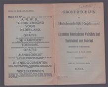 grondregelen en huishoudelijkreglement van den Algemeenen Nederlandschen Wielrijders Bond Toeristenbond voor Nederland