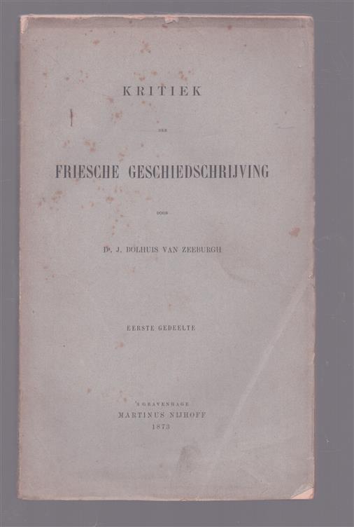 Kritiek der Friesche geschiedschrijving