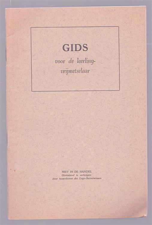 Gids voor de leerling-vrijmetselaar