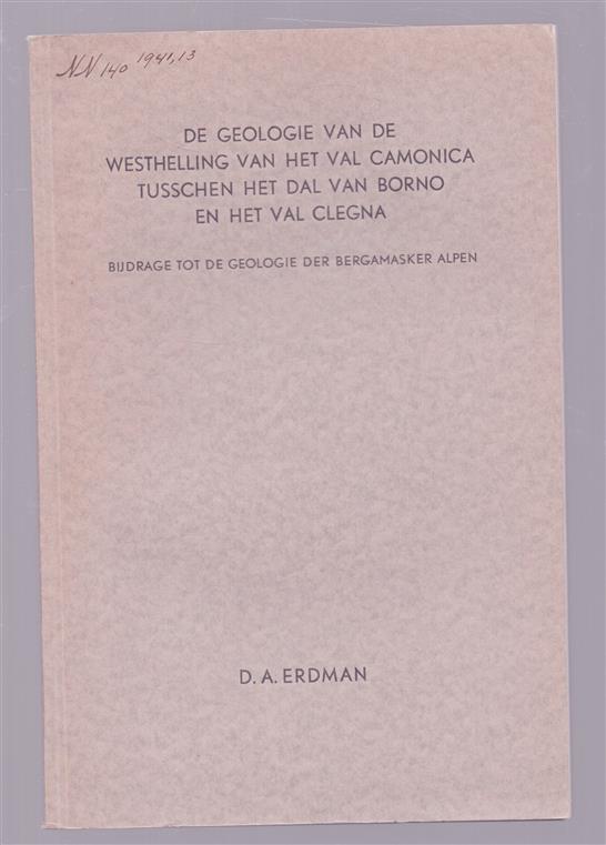 De geologie van de westhelling van het Val Camonica tusschen het dal van Borno en het Val Clegna
