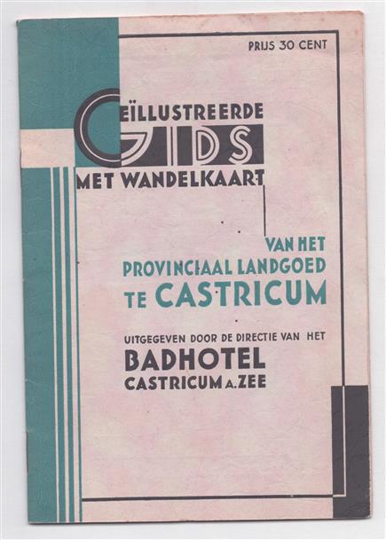 Geillustreerde gids met wandelkaart van het landgoed te Castricum