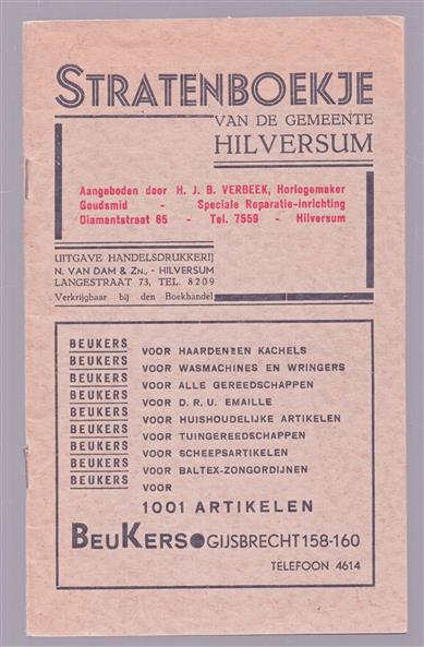 Stratenboekje van de Gemeente Hilversum, offici�ele uitgave 1938