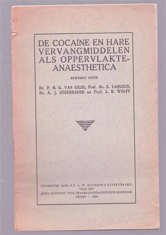 De cocaine en hare vervangmiddelen als opervlakte anaesthetica