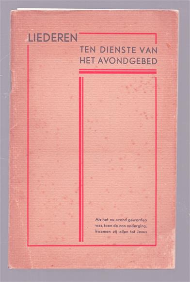 Liederen ten dienste van het avondgebed