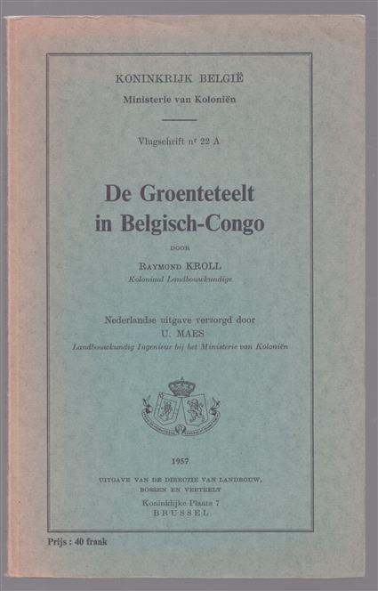 De groenteteelt in Belgisch Congo