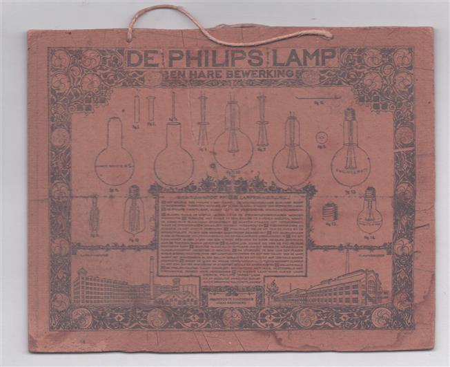 De PHILIPS LAMP en hare bewerking.  (Kartonnen ophangplaat /  reclameplaat
