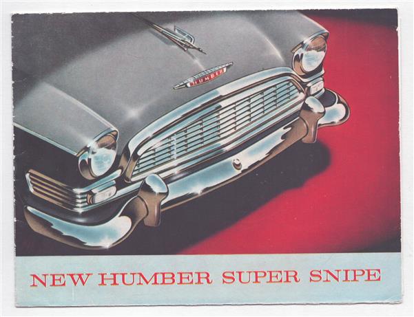 New Humber Super Snipe - Ge�llustreerde Engelstalige verkoopfolder / reclamebrochure voor de Humber Super Snipe, exportuitgave van Rootes