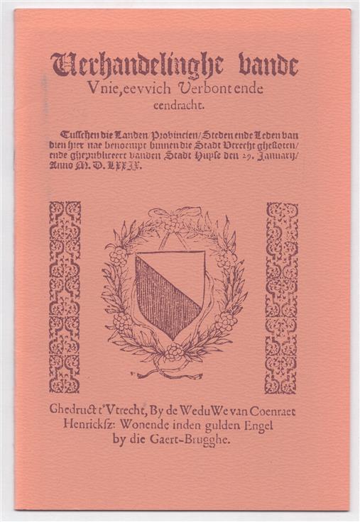 Unie van Utrecht, 23 januari 1579, in modern Nederlands