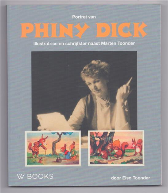 Portret van Phiny Dick, illustratrice en schrijfster naast Marten Toonder