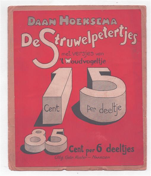 De Struwelpetertjes. Reclamekaart voor de reeks van zes deeltjes