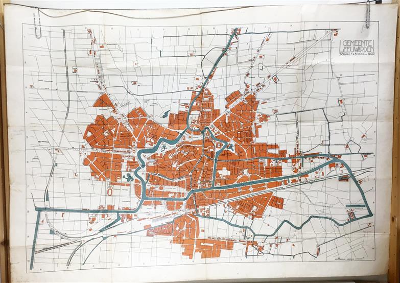 (PLATTEGROND / KAART - CITY MAP / MAP) Kaart van de gemeente Leeuwarden