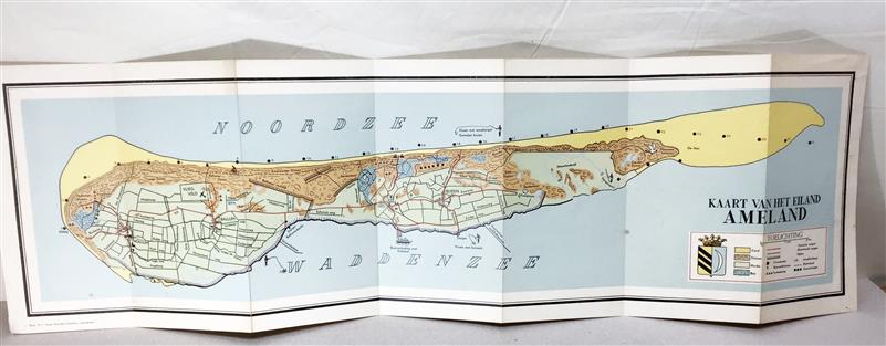 Kaart van het eiland Ameland